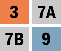 Routes 3, 7A, 7B, and 9