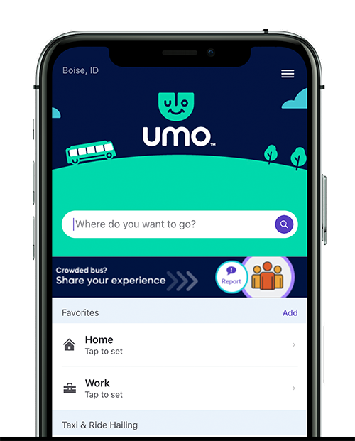 Umo Mobile App Home Screen View