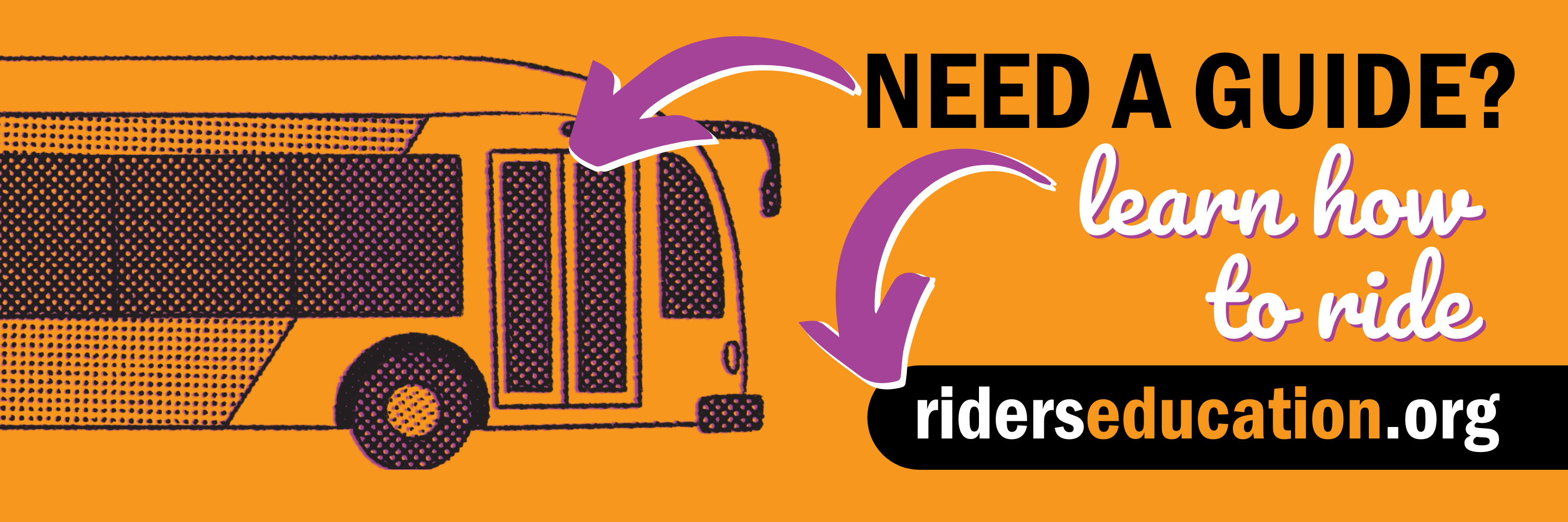Image that says "Need a guide? Learn how to ride. Visit riderseducation.org." that links to the VRT How to Ride web page.