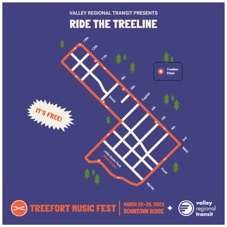 Treeline bus route map