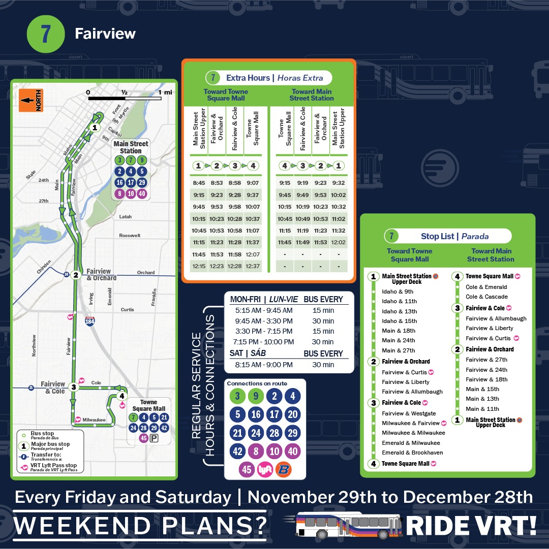 An instagram carousel post displaying information about VRT Route 7